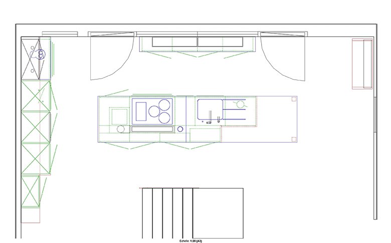 plan et projet de cuisine