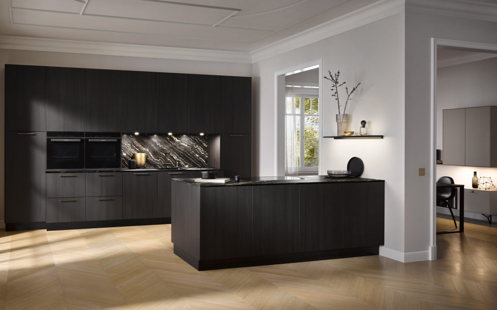 Cuisine couleur noire et blanc