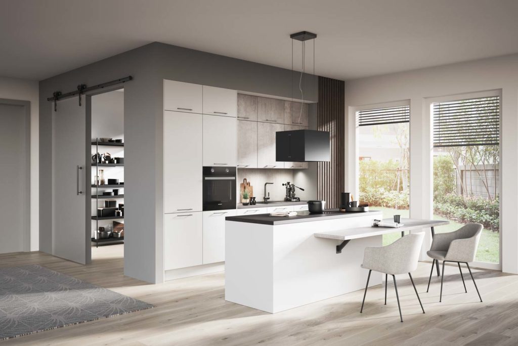 cuisine moderne aux tons gris
